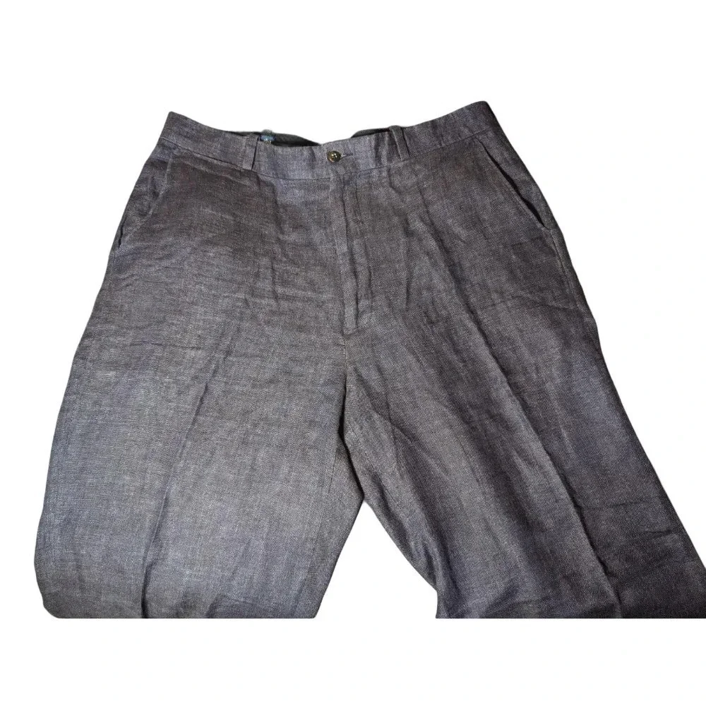 Polo Ralph Lauren Men's Blue Linen Pants Sz 38 x 32 EUC